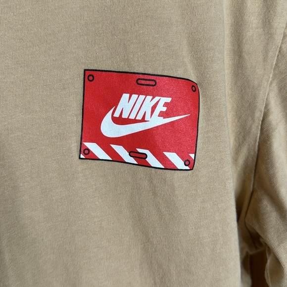 Nike Logo Tan Tee Gundam Collaboration Limited Rare Size Small - Picture 3 of 9